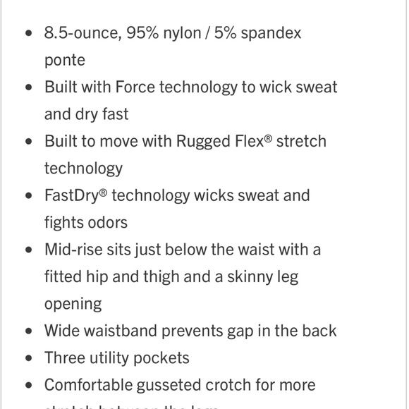 Carhartt Force Utility Leggings Women’s Fitted Pull On Stretch EUC M - Picture 10 of 10